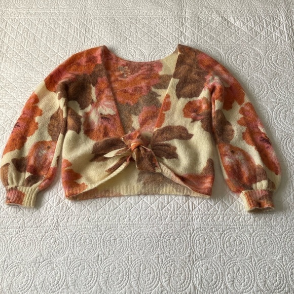 Sezane Alban Mohair Knit Floral Sweater Multi Colors Fits XS to S - Picture 3 of 17
